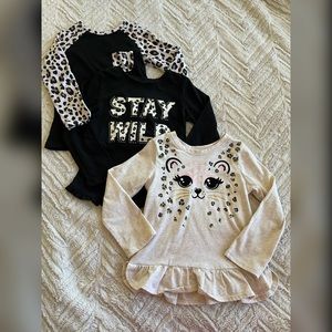 Toddler girls (3T) L/S shirts *set of 3 bundle*
